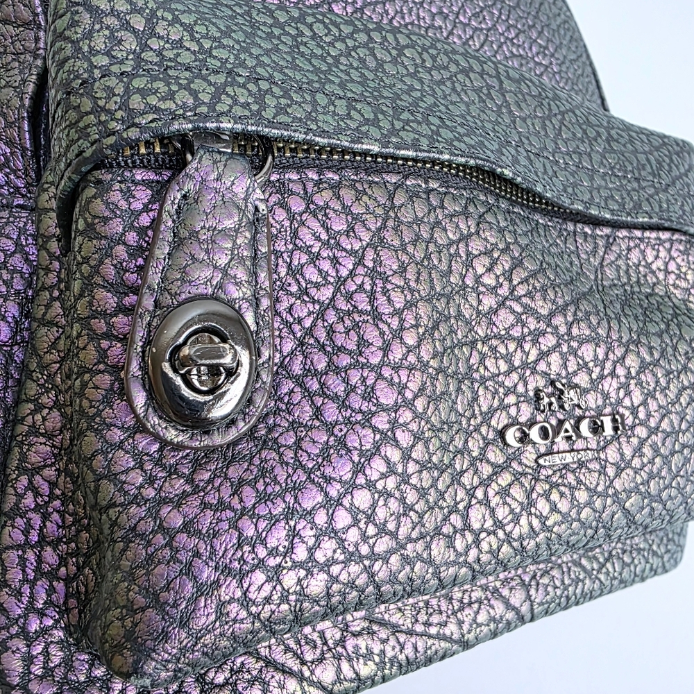 Coach Mini Campus Backpack in Hologram Leather - Picture 9 of 12
